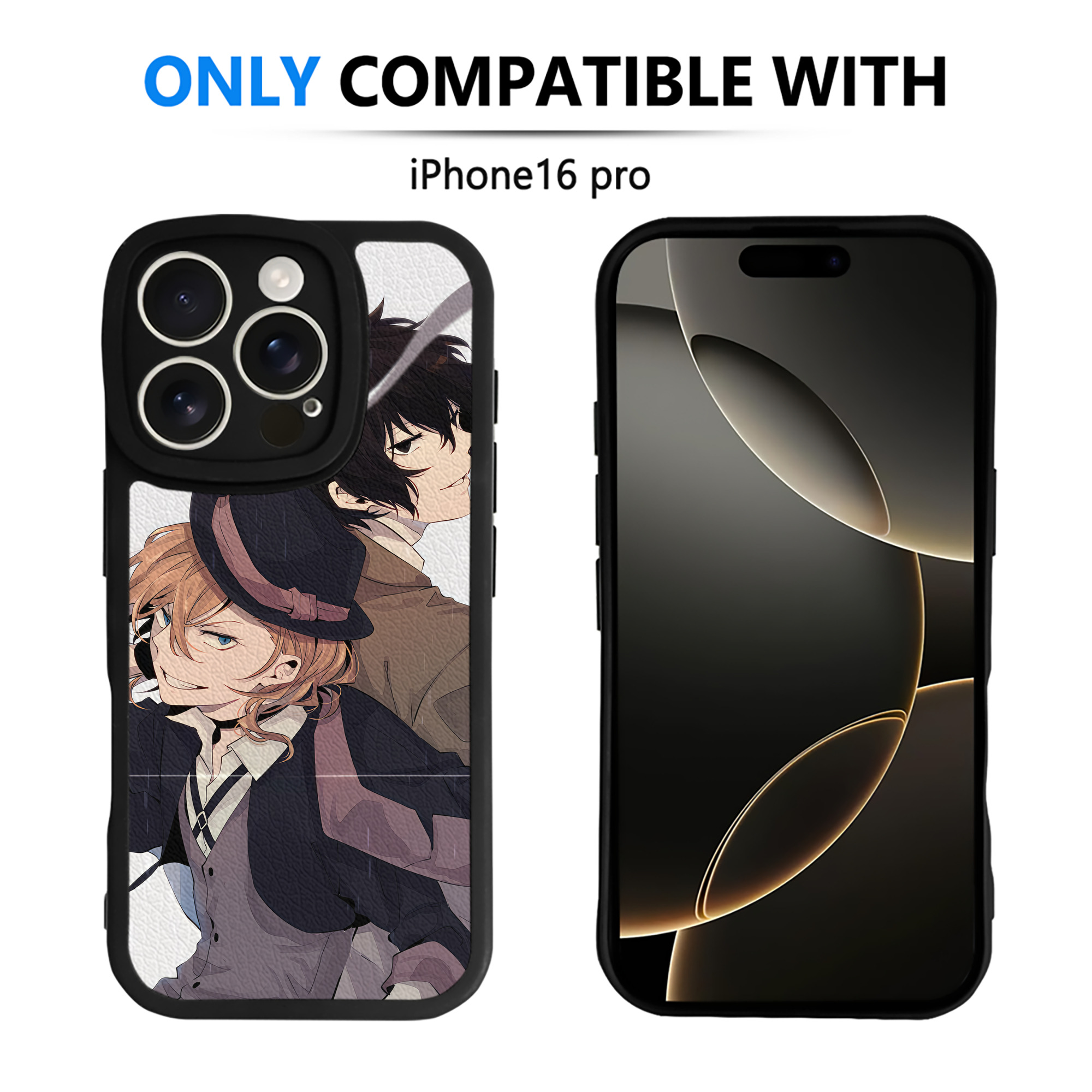 （画像用） 文豪ストレイドッグス Bungo Stray Dogs 【iPhone 16シリーズ対応】シリコンスマホケース（レザー調） 材質：シリコン